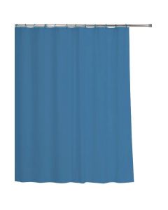 Set cortina de baño peva azul 178x183 cm incluye 12 ganchos plásticos