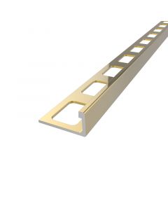 Perfil para piso  dorado de aluminio redondo 244x2x0.10 cm