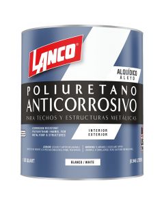 Pintura anticorrosiva de poliuretano blanco 946 mL (1/4 gal) Lanco