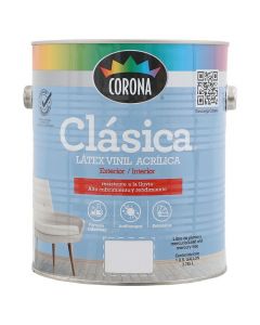 Pintura látex Clásica crema de durazno 3.78 L (1 gal) Corona