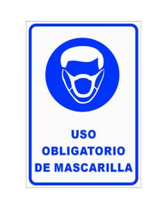 Rótulo Uso mascarilla obligatorio vertical