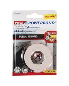 Cinta doble cara extra peso 19 mm x 1.5 m (3/4") Tesa