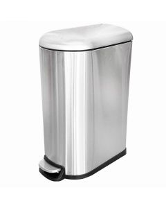 Basurero rectangular 10 l cromado