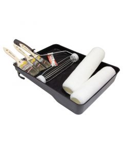 Set de 7 piezas para pintar bandeja, maneral, felpa y brochas