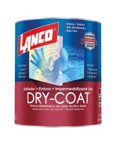 Pintura impermeabilizante látex Dry Coat blanco pastel mate 946 mL (1/4 gal) Lanco