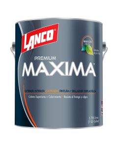 Pintura látex Maxima Premium pastel satinado 3.78 L (1gal) Lanco