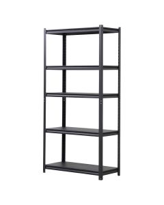 Estante metálico Basic Living acero uso pesado 5 niveles (90 x 45 x 183) cm 200 kg por nivel negro