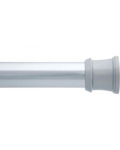 Tubo ajustable para baño en color plata de 106 a 182 cm