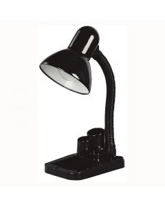 Lámpara de escritorio negra 1 luz e27 (bombillo se vende por separado)