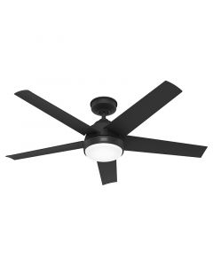 Ventilador doméstico led para techo 132.08 cm (52") 3 aspas 1 luz negro mate Hunter
