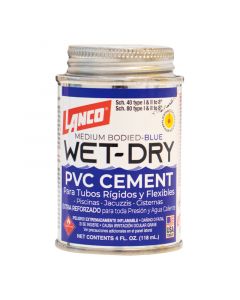 Pegamento pvc wet dry 120 ml seco-húmedo lanco