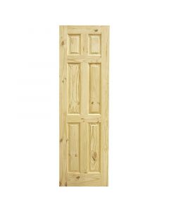 Puerta de pino 6 tableros de 65x210 cm