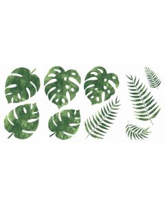 Sticker decorativo hojas verdes