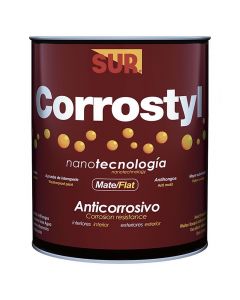 Pintura anticorrosiva base látex Corrostyl gris claro mate 946 mL (1/4 gal) SUR