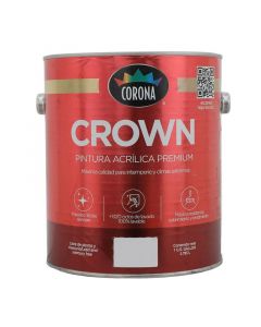 Pintura látex crown blanco mate 1 galón