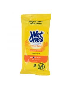 Toalla antibacterial citrus scent 20 unidades wet ones