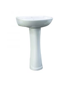 Lavamanos de pedestal (78 x 46 x 39.5) cm blanco