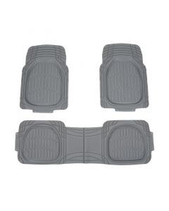 Set 3 alfombras para carro Enforcer caucho gris