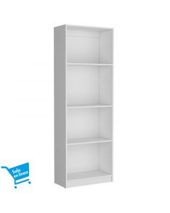 Biblioteca melamina 4 niveles 180.6x62.8x29.9 cm blanco