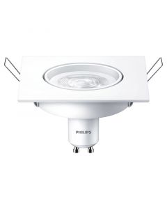 Empotrable cuadrado GU10 blanco 5 W 7.5x12x10 cm Philips incluye bombillo luz amarilla