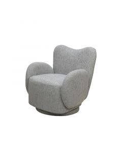 Sillón giratorio (82 x 76 x 75) cm beige