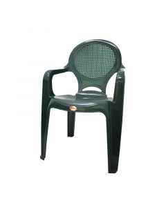 Silla plástica con brazo verde musgo - olimpia