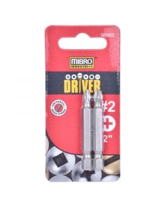 Puntas phillips #2 de 5.08 cm (2") - 2 piezas tarjeta