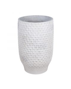 Maceta de piso fibra - cemento (36 x 36 x 57) cm gris