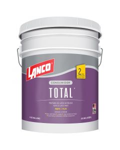 Pintura látex Total blanco mate 18.93 L (5 gal) Lanco