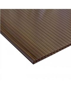 Lamina de policarbonato doble pared bronce 6 mm 1.22x3.66 m