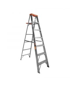 Escalera tipo tijera de aluminio 6 peldaños 180 cm soporta hasta 175 kg