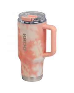 Termo insulado naranja y blanco de acero inoxidable 960 ml cierre manual IGLOO