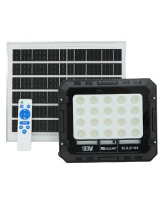 Reflector negro solar para exterior LED 100 W incluye panel Susan
