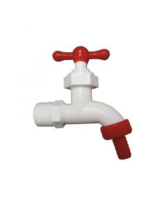 LLAVE PARA JARDÍN PLÁSTICO 1/2 PLG CON ACOPLE