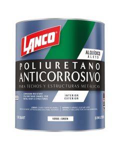 Pintura anticorrosiva de poliuretano verde 946 mL (1/4 gal) Lanco