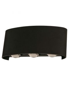 Lámpara LED de pared exterior negra 5 W 3000 K 23612-2