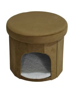 Ottoman mdf y tela marrón soporta hasta 104 kg