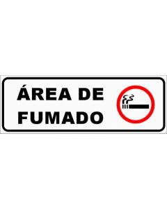 Rótulo Area de fumado