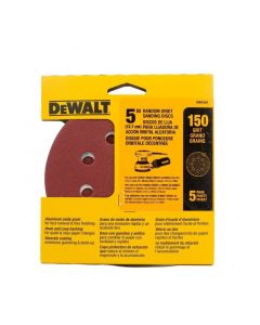 Set 5 discos de lija 5" grano 150 DeWalt