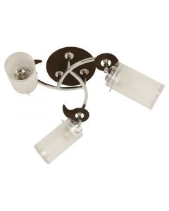 Lámpara colgante vasos cromada 3 luces e27 (bombillo se vende por separado)