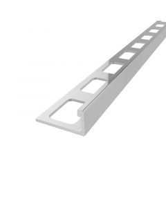 Perfil para piso  plata de aluminio lineal 244x2x0.10 cm