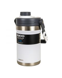 Botella insulada balnco acero inoxidable 1.89 L tapa a presión Igloo