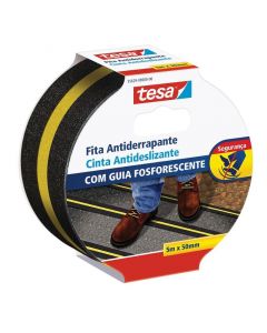 Cinta antideslizante reflectiva 5.08 cm x 20 m (2") negro Tesa