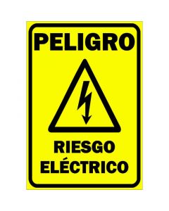 Rótulo Alto voltaje acrílico