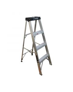 Escalera tipo tijera de aluminio 3 peldaños 90 cm soporta hasta 150 kg