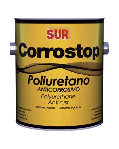 Pintura anticorrosiva Poliuretano Corrostop negro 3.78 L (1 gal) SUR