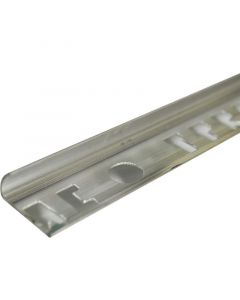 Moldura aluminio eco plata brillo largo 244 cm, 10mm