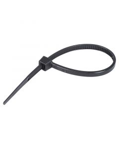 Amarra plástica 2.5 mm x 10.16 cm (4") negra 100 unidades