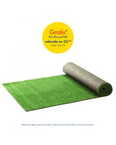 Césped artificial verde (400 x 100) cm 10 mm