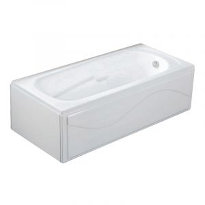 Bañera acrílica rectangular blanco con faldón 170x80x52 cm